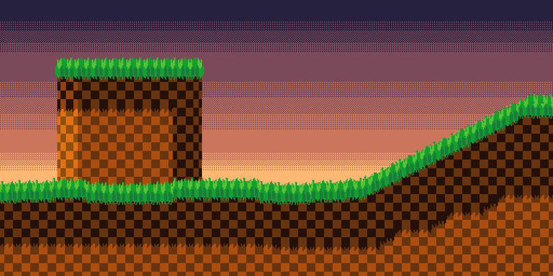 Recreation tile green hill sonic